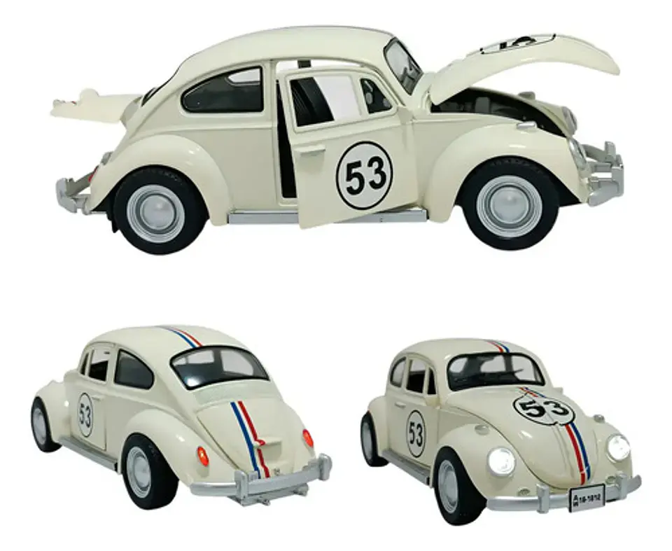 Vw Sedan Herbie Custom 1967 Esc:1/24 Kinsmart Coleccion Beig Color Beige 1