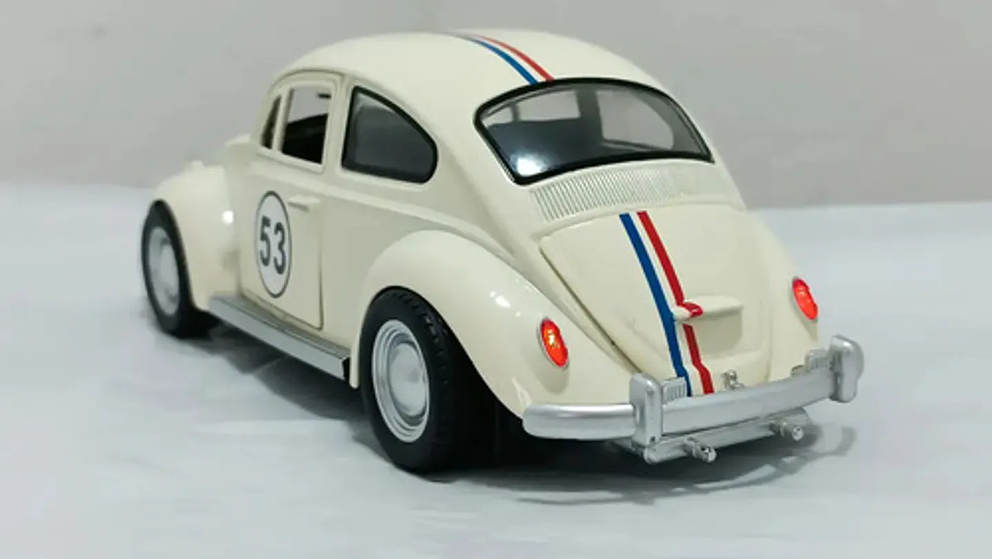 Vw Sedan Herbie Custom 1967 Esc:1/24 Kinsmart Coleccion Beig Color Beige 2