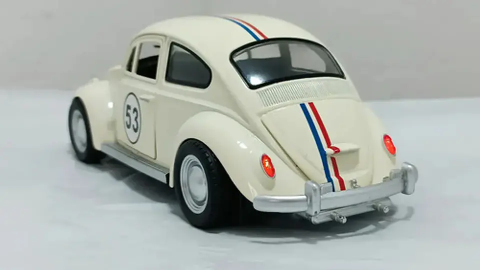 Vw Sedan Herbie Custom 1967 Esc:1/24 Kinsmart Coleccion Beig Color Beige 2
