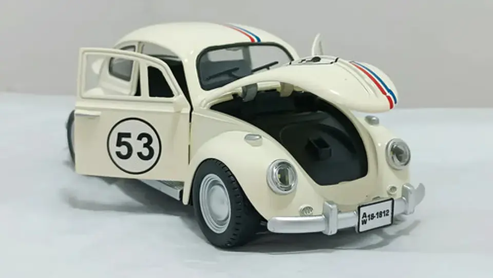 Vw Sedan Herbie Custom 1967 Esc:1/24 Kinsmart Coleccion Beig Color Beige 5