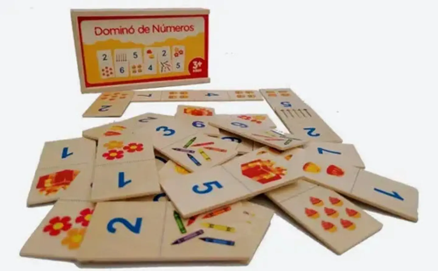 Dominó Didáctico De Números En Madera Para Niños 2