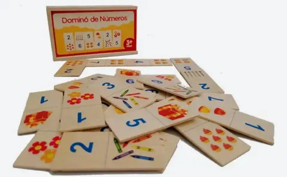 Dominó Didáctico De Números En Madera Para Niños 2
