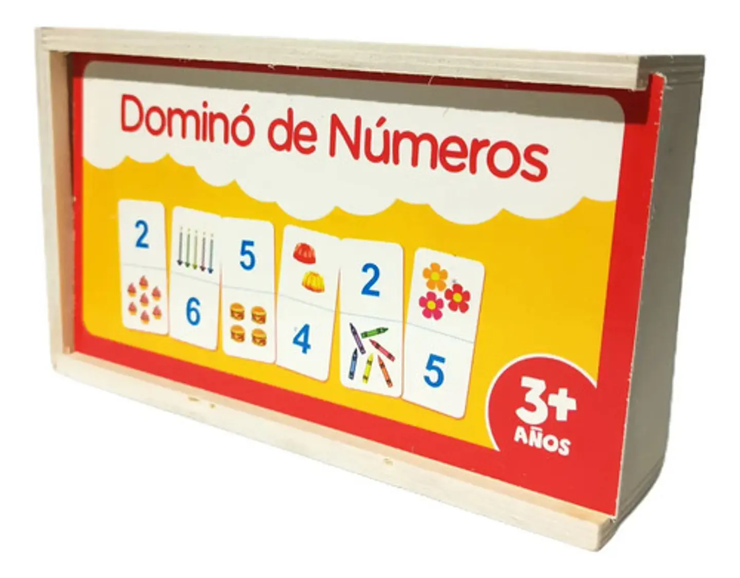 Dominó Didáctico De Números En Madera Para Niños 4