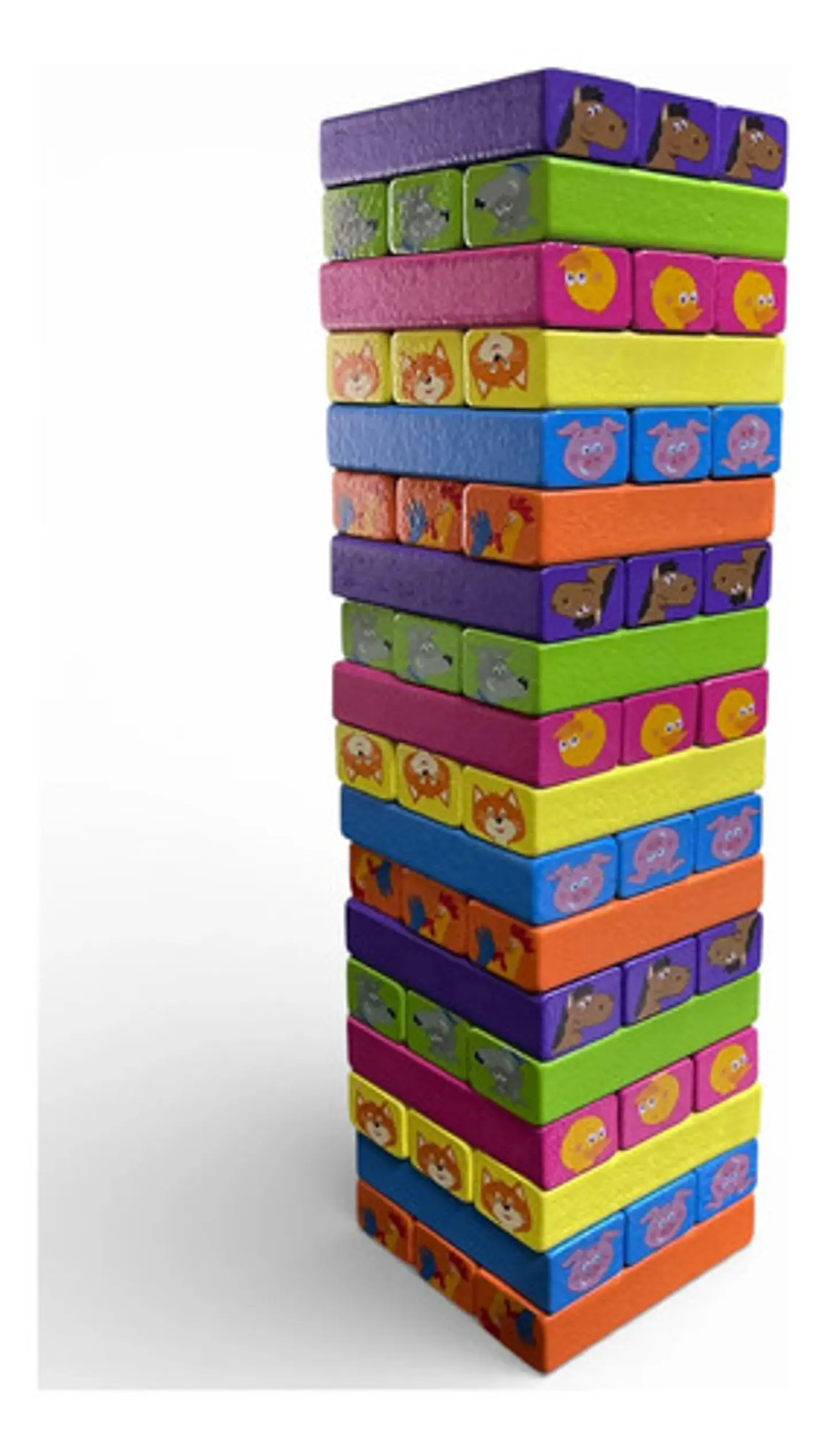 Jenga Torre De Equilibrio Con 54 Bloques De Colores Animales 2