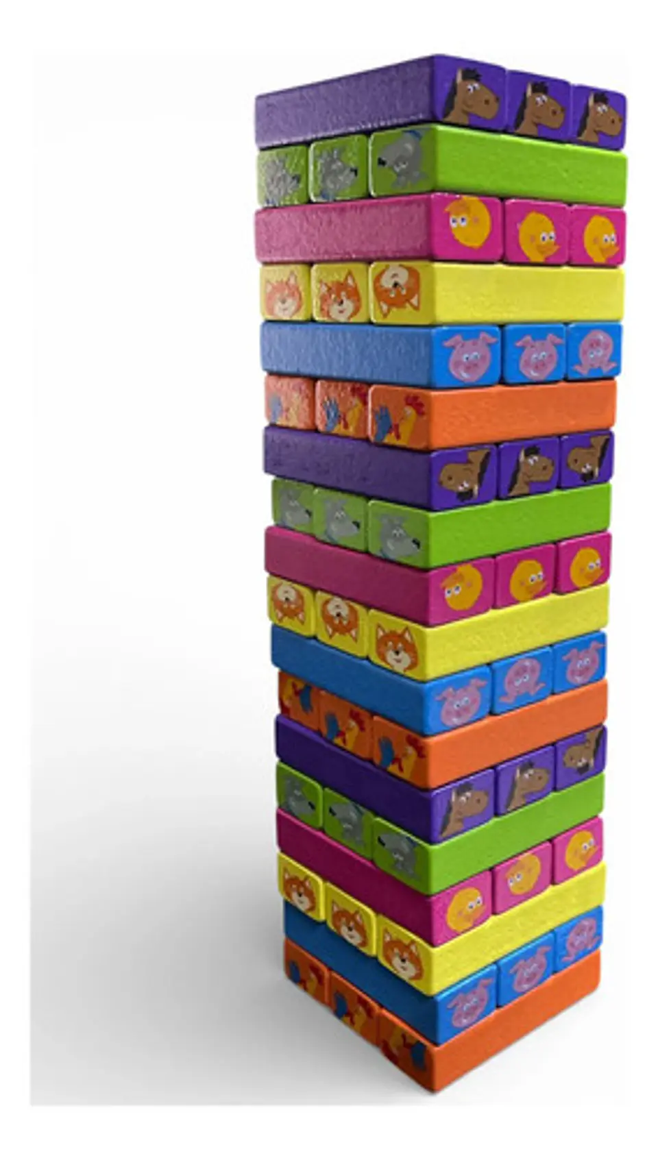 Jenga Torre De Equilibrio Con 54 Bloques De Colores Animales 2