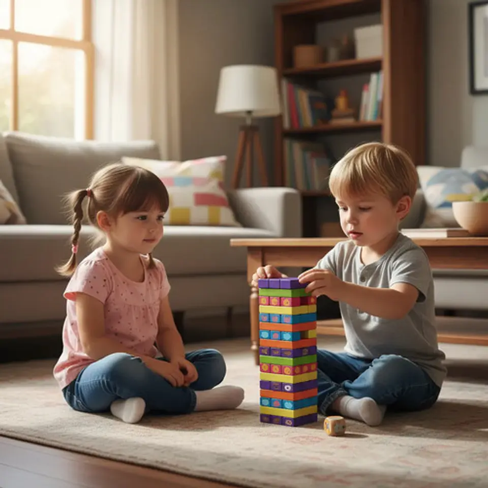 Jenga Torre De Equilibrio Con 54 Bloques De Colores Animales 3
