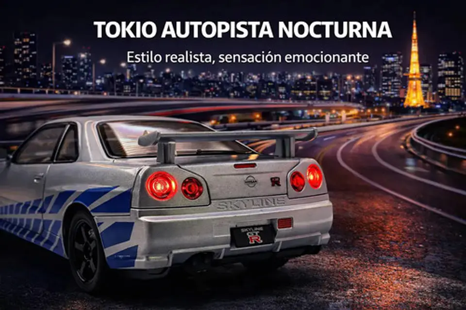 Rapidos Furiosos Nissan Gtr Juguete A Escala 1:24 Nissan 11