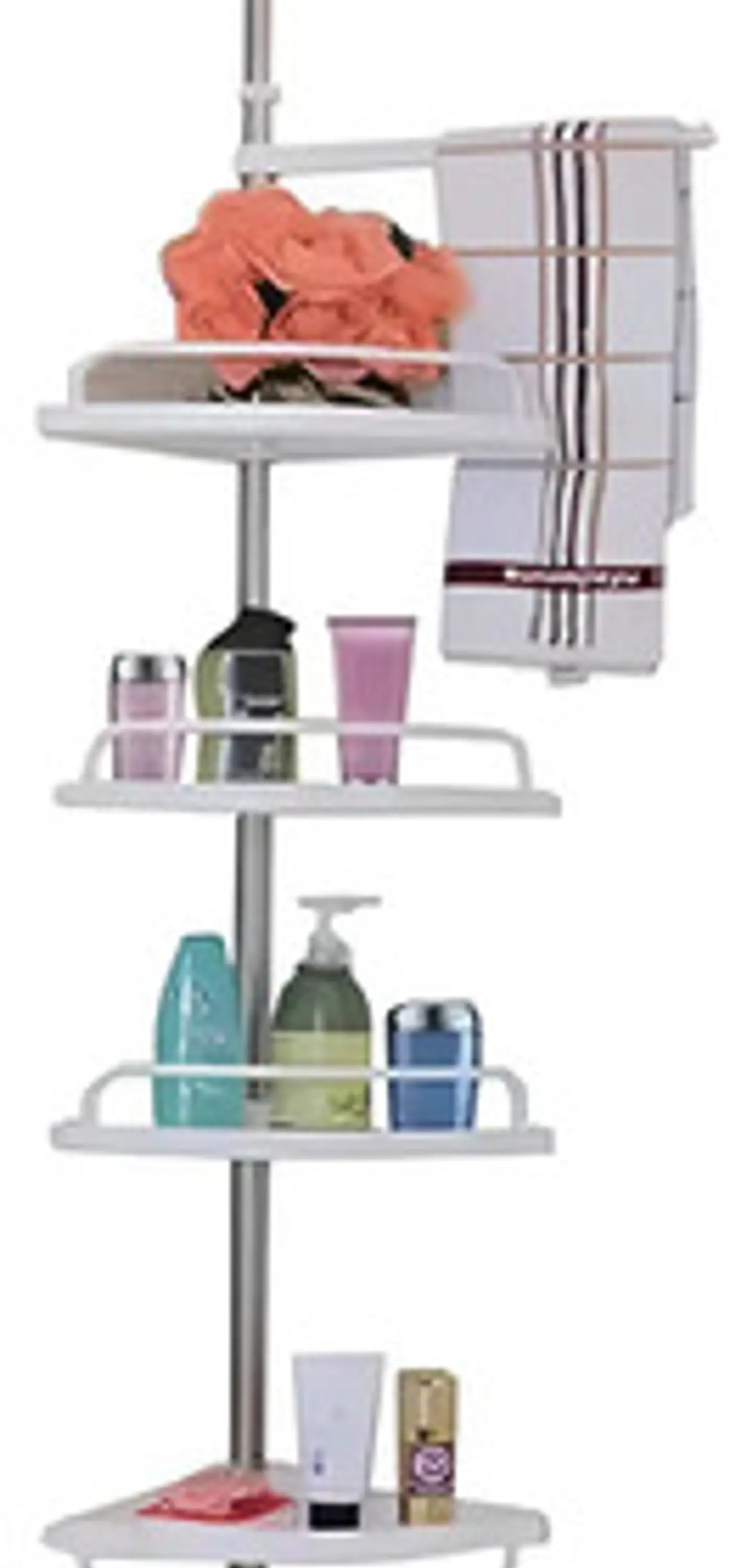 Organizador De Baño Esquinero Organizador Ducha De 4 Niveles Color Blanco 2