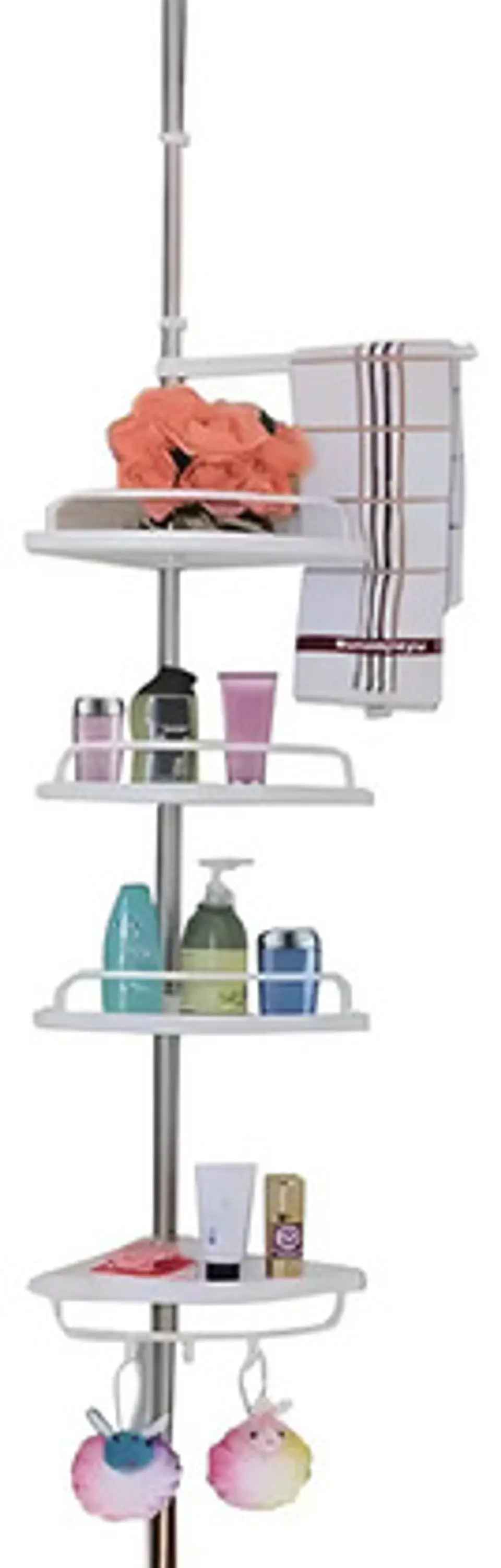 Organizador De Baño Esquinero Organizador Ducha De 4 Niveles Color Blanco 2