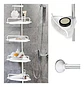 Organizador De Baño Esquinero Organizador Ducha De 4 Niveles Color Blanco - Miniatura 6