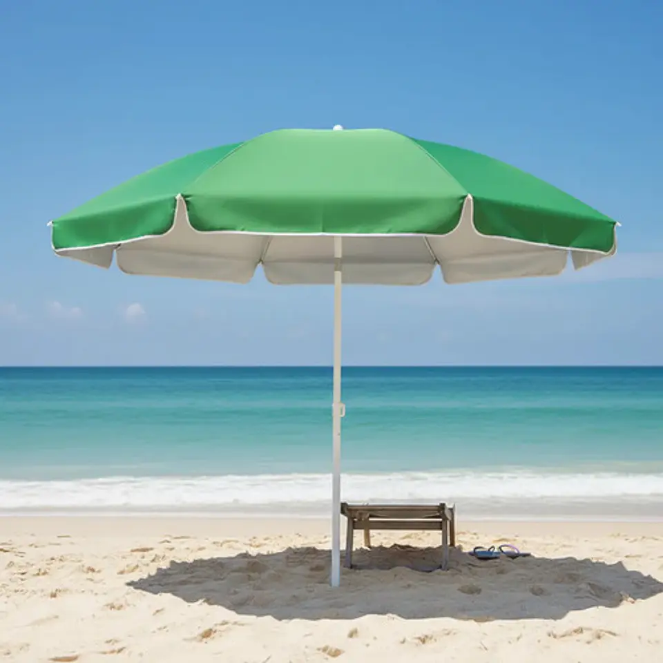Sombrilla Parasol 2.4x1.37 Para Playa O Jardín Patio 2