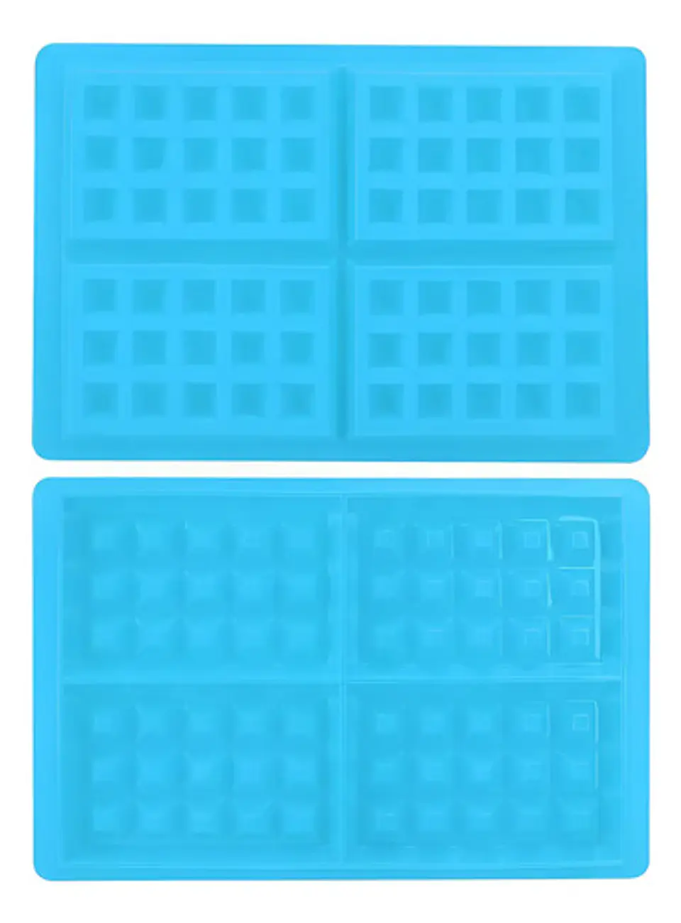 Molde De Silicona Para Waffles Chocolatina Velas 4 Puestos 3