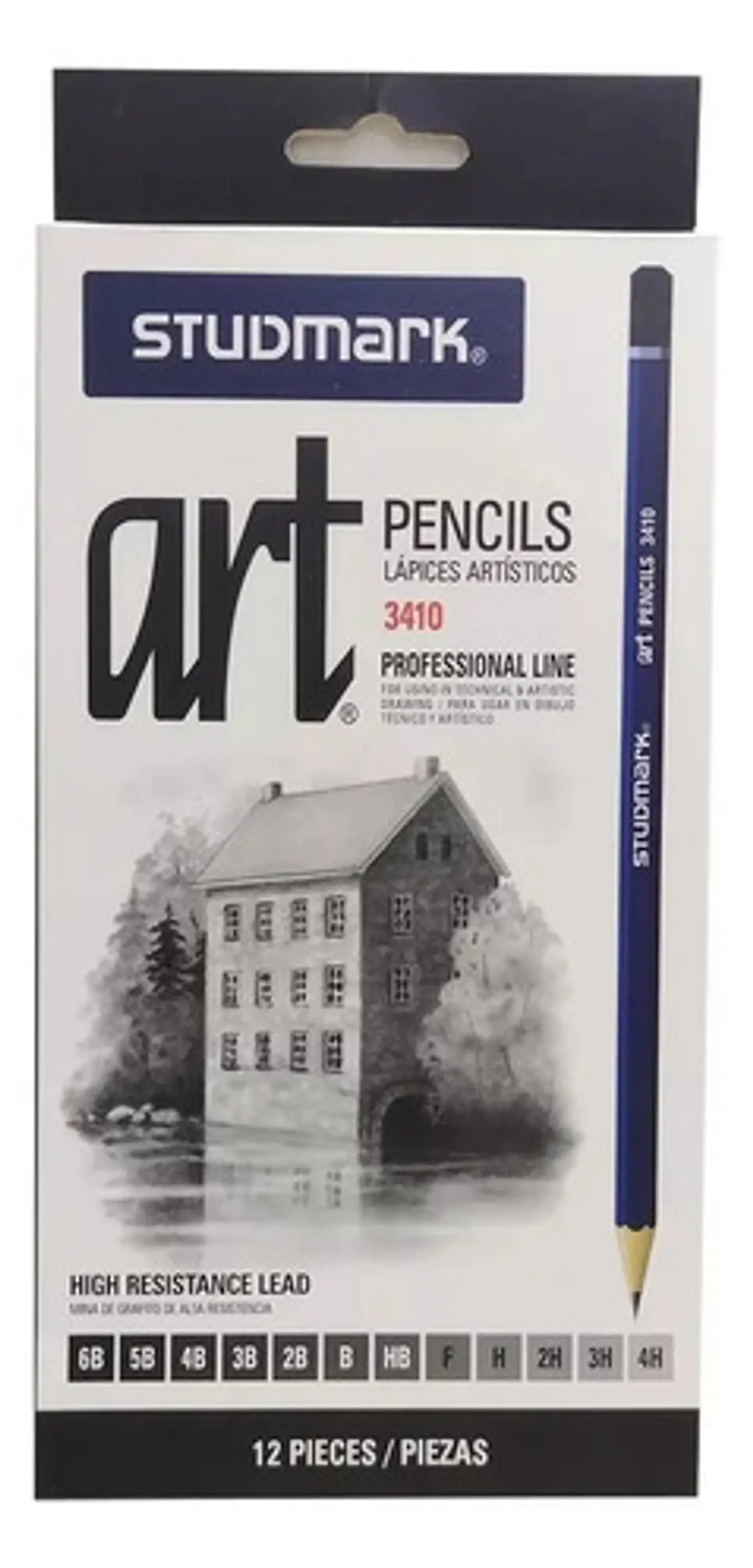 Lápiz De Dibujo X12und Studmark Trazo Negro Graduados 1