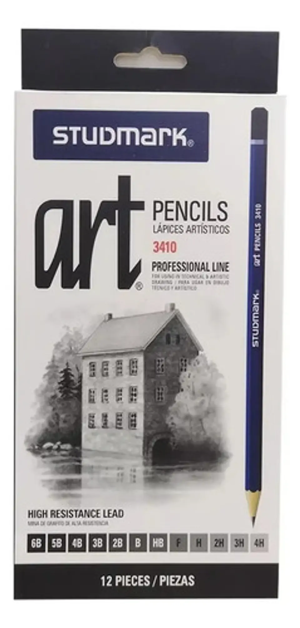Lápiz De Dibujo X12und Studmark Trazo Negro Graduados 1