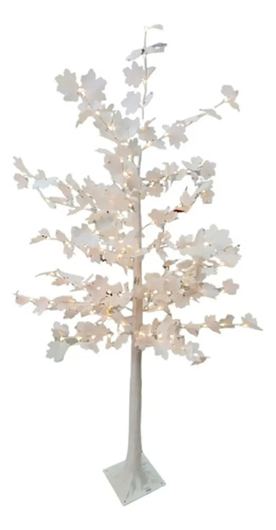 Arbol Hojas Luz Decoración Bodas Color Blanco 180 Cm Navidad 2