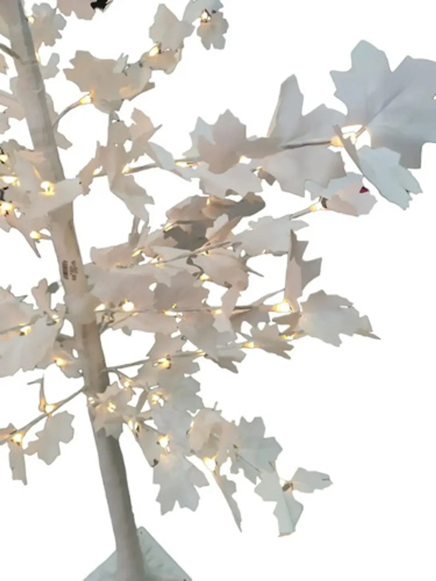 Arbol Hojas Luz Decoración Bodas Color Blanco 180 Cm Navidad 3