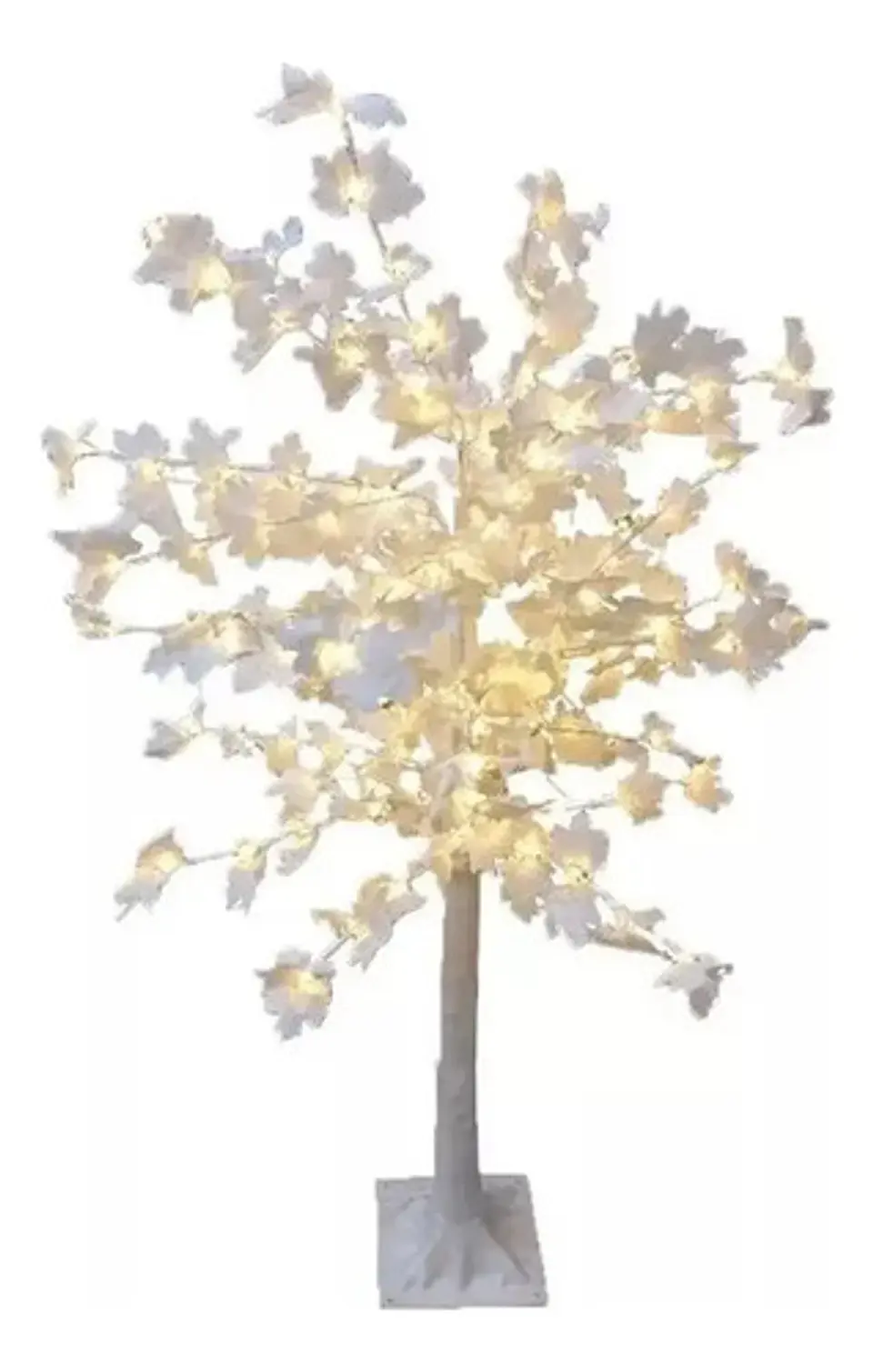 Arbol Hojas Luz Decoración Bodas Color Blanco 180 Cm Navidad 4