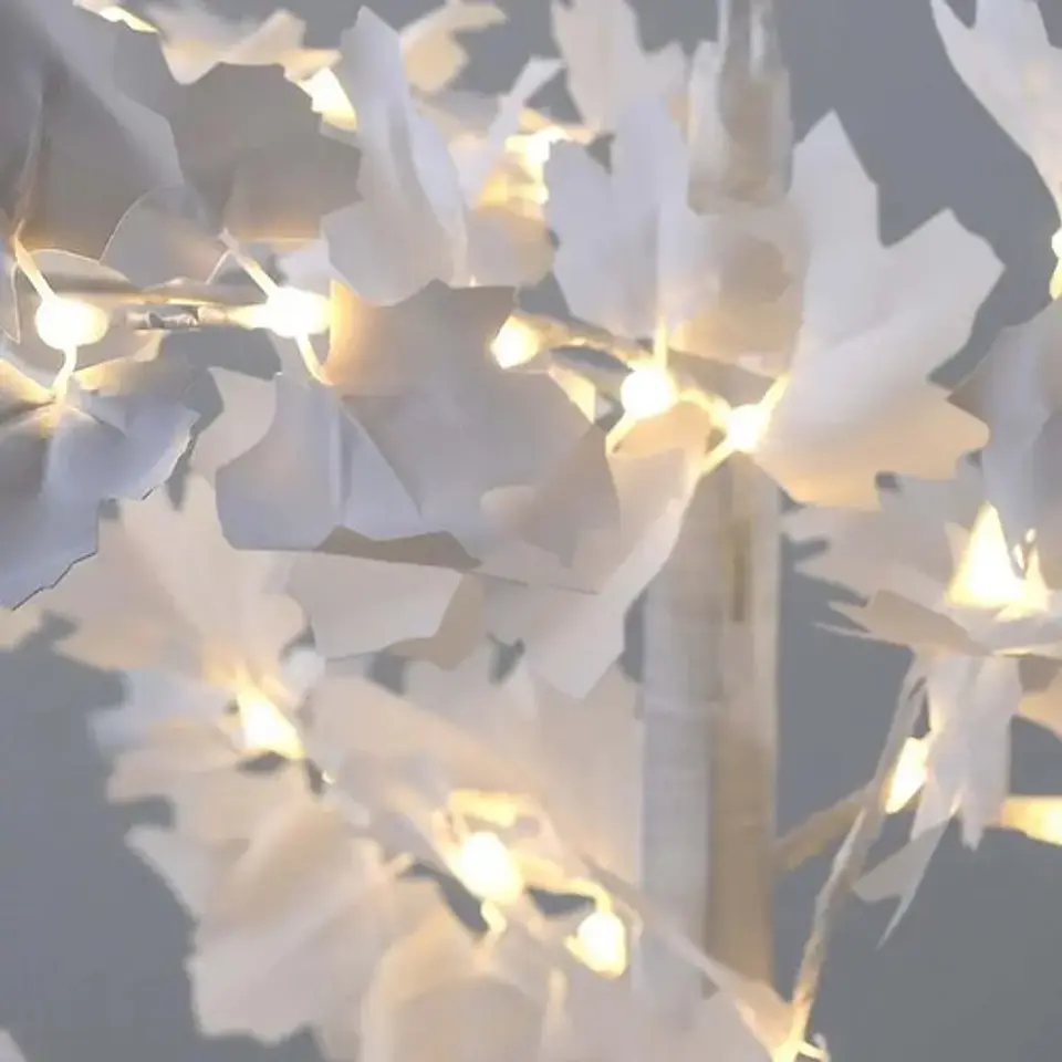 Arbol Hojas Luz Decoración Bodas Color Blanco 180 Cm Navidad 6