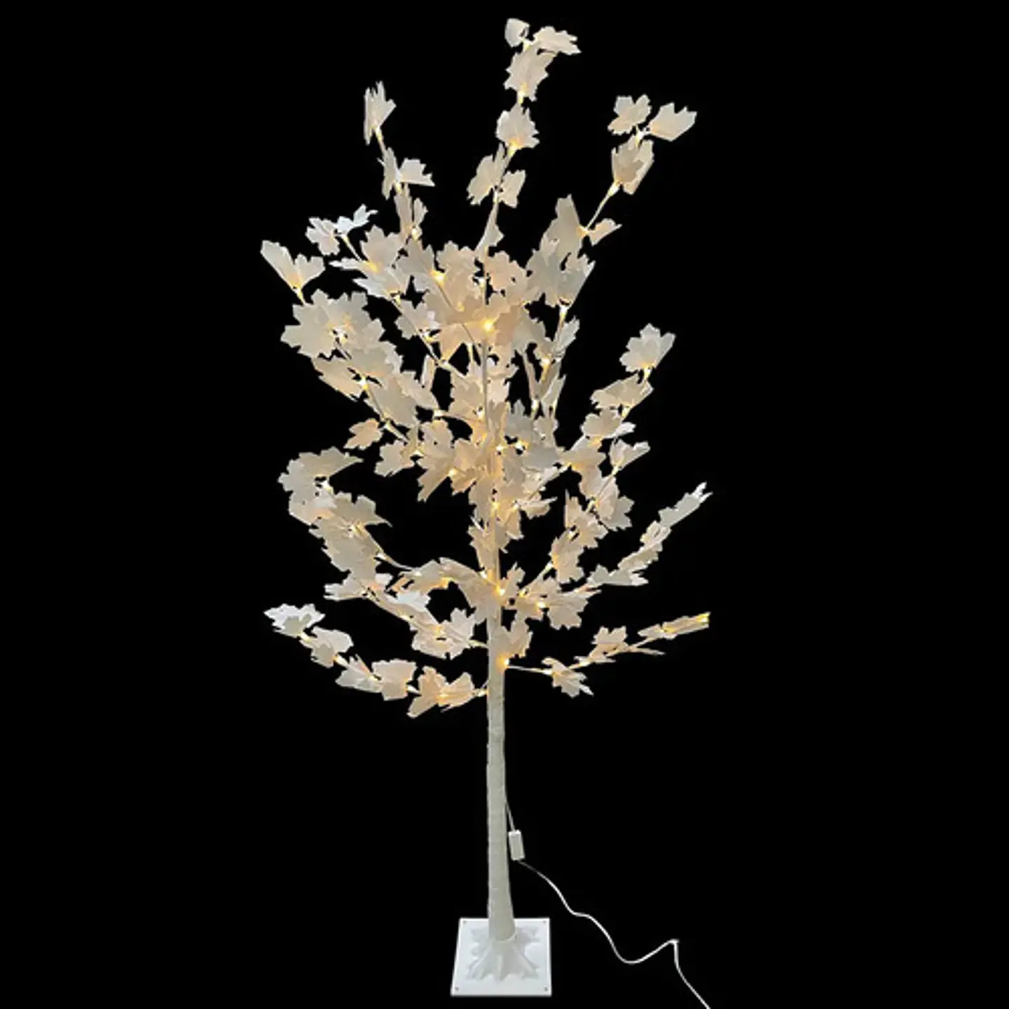 Arbol Hojas Luz Decoración Bodas Color Blanco 180 Cm Navidad 7
