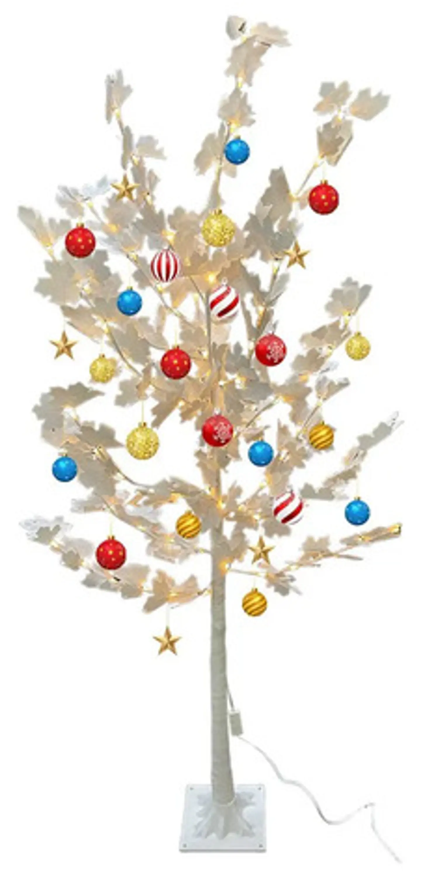 Arbol Hojas Luz Decoración Bodas Color Blanco 180 Cm Navidad 8