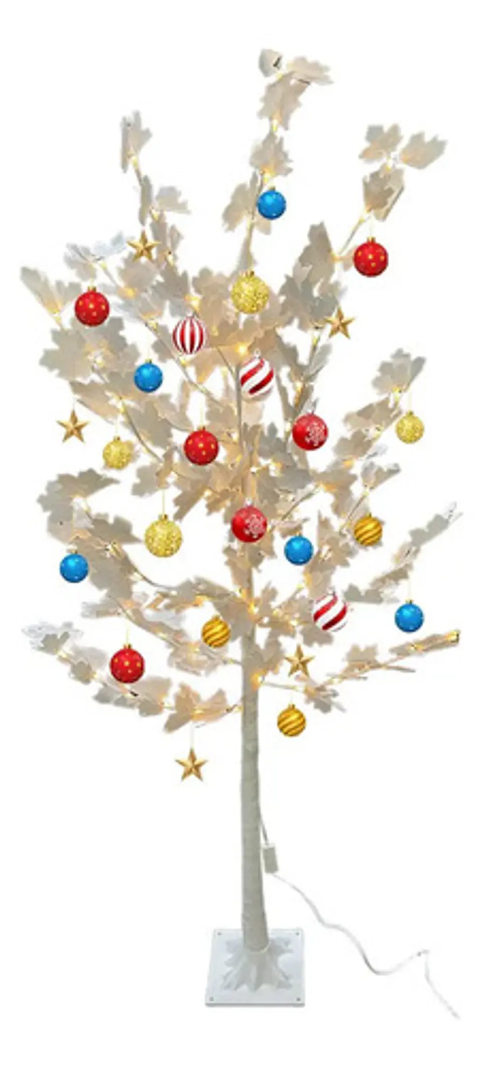 Arbol Hojas Luz Decoración Bodas Color Blanco 180 Cm Navidad 8