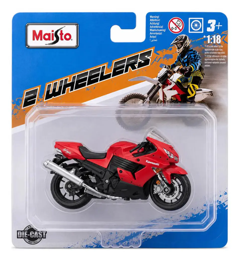 Juguete Coleccionable Kawasaki Ninja Zx-14r Escala 1:18 4