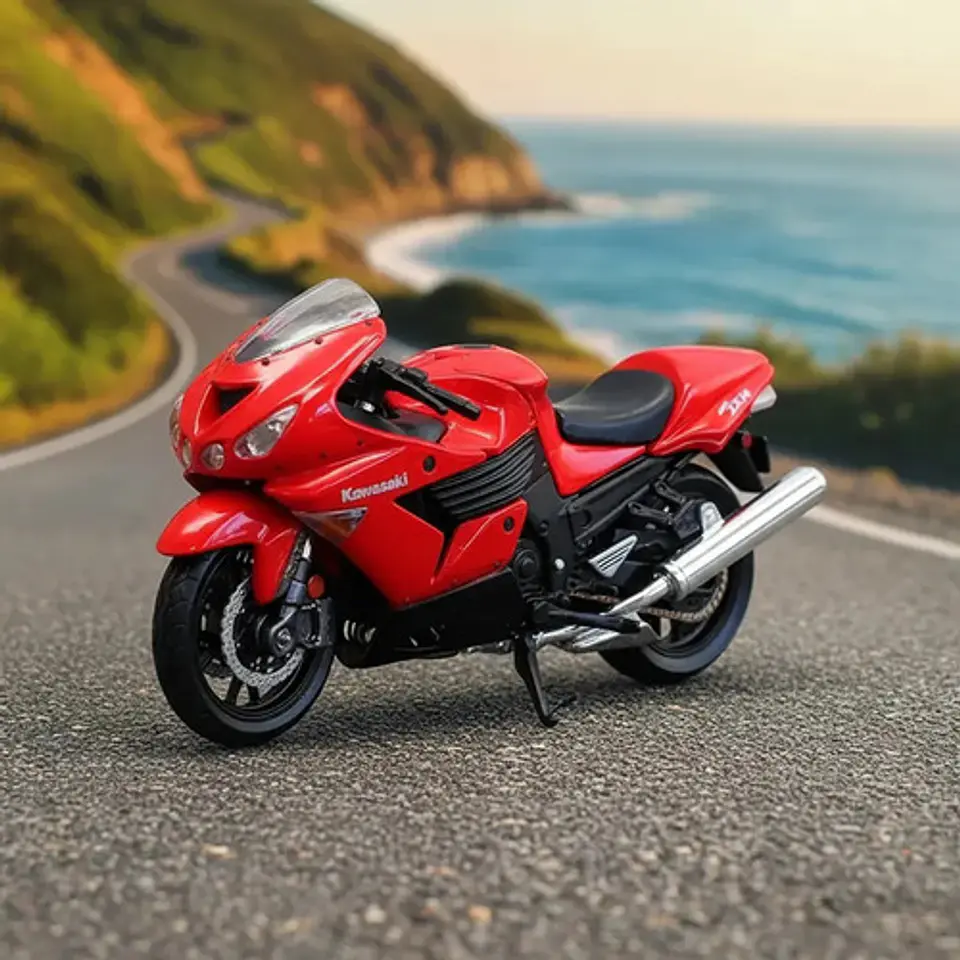Juguete Coleccionable Kawasaki Ninja Zx-14r Escala 1:18 6