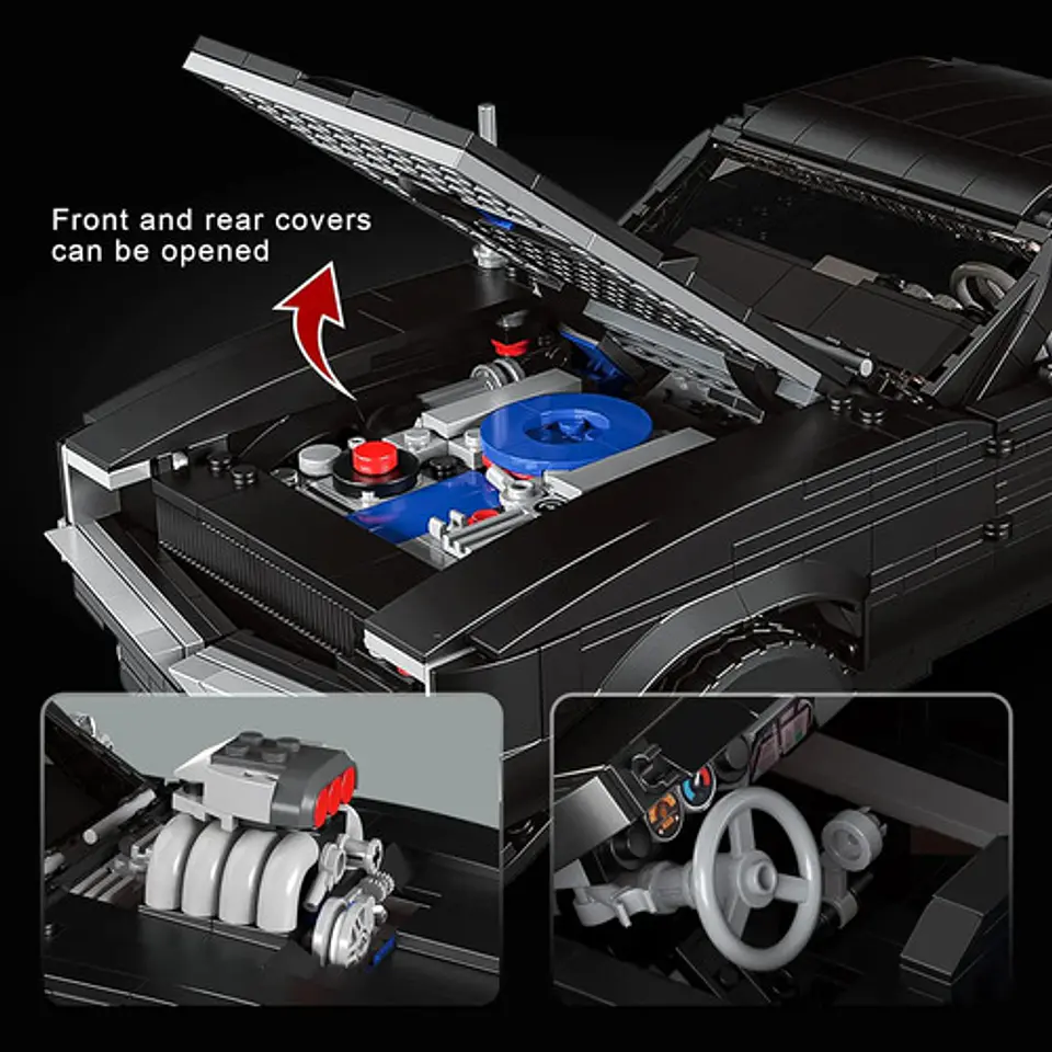 Carro Armable Mould King Charger 1439 Piezas Rápido Y Furios 2