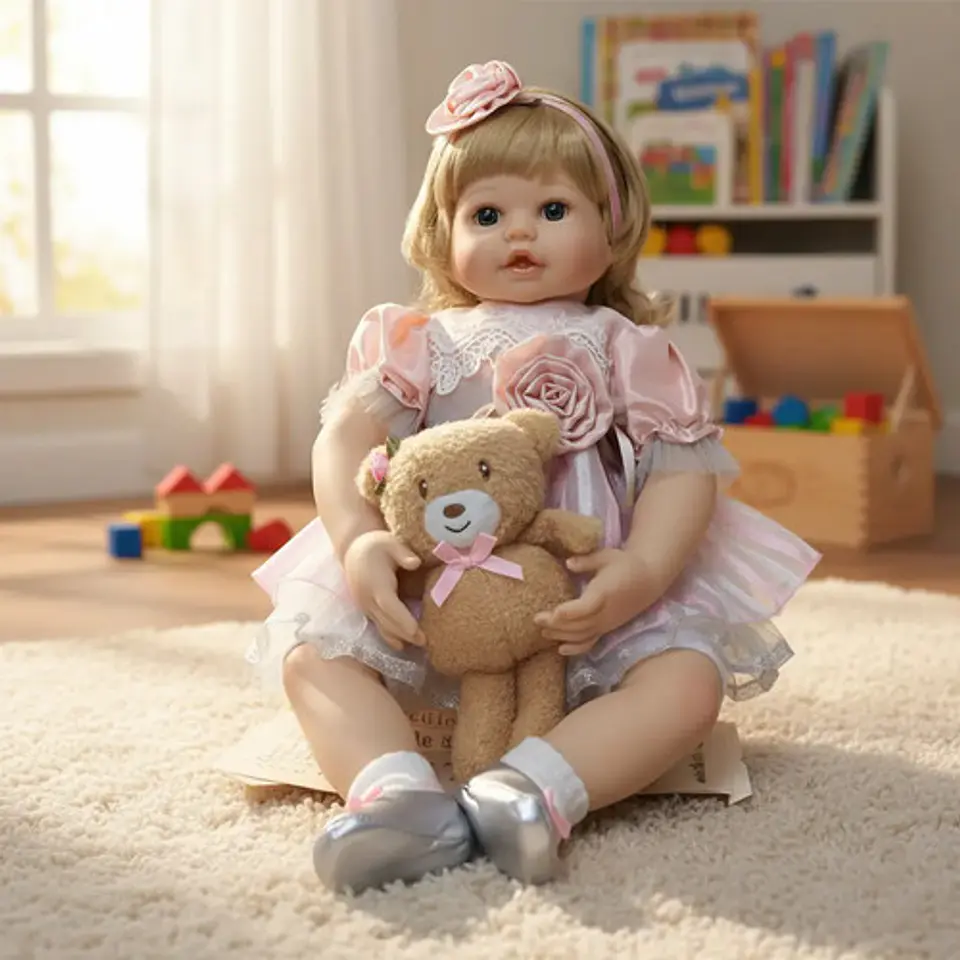 Kiki Muñeca 52cm Bebé Reborn Realista Silicona Cuerpo Blando 7