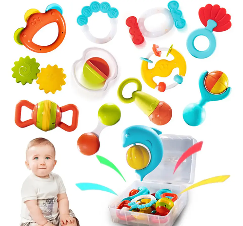 Sonajeros Y Llama Dientes Para Bebe Set X 12 Pcs He0149 Multicolor 3