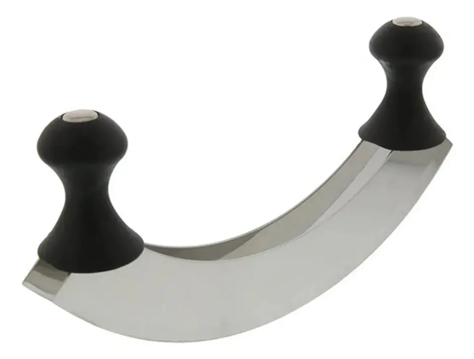 Cuchillo Cortador Doble Hoja Media Luna Acero Doble Mango 1