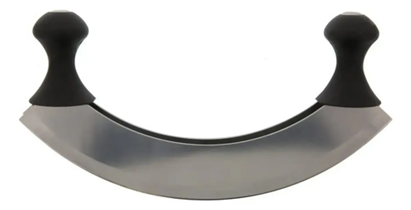 Cuchillo Cortador Doble Hoja Media Luna Acero Doble Mango 5