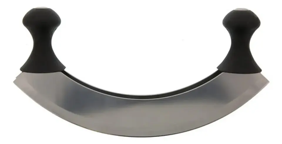 Cuchillo Cortador Doble Hoja Media Luna Acero Doble Mango 5