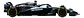 Auto Burago Race Mercedes Amgw16 2025 Escala 1:64 Russell#63 Negro - Miniatura 3