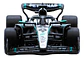 Auto Burago Race Mercedes Amgw16 2025 Escala 1:64 Russell#63 Negro - Miniatura 4