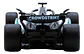 Auto Burago Race Mercedes Amgw16 2025 Escala 1:64 Russell#63 Negro - Miniatura 5