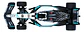 Auto Burago Race Mercedes Amgw16 2025 Escala 1:64 Russell#63 Negro - Miniatura 6