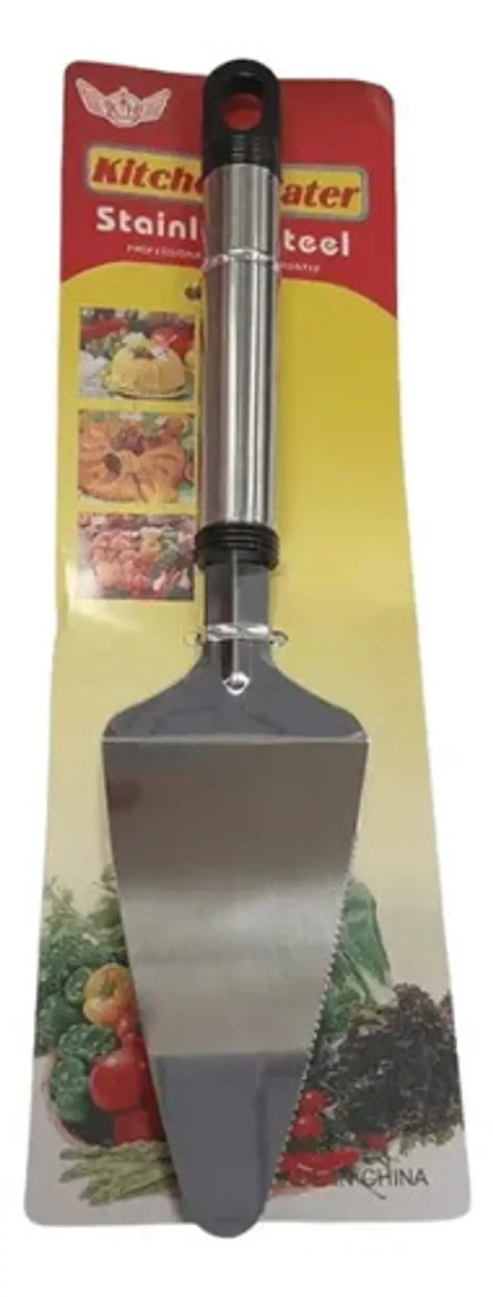 Espátula Servidor De Torta Ponqué Acero Inoxidable Dentada Plateado 3