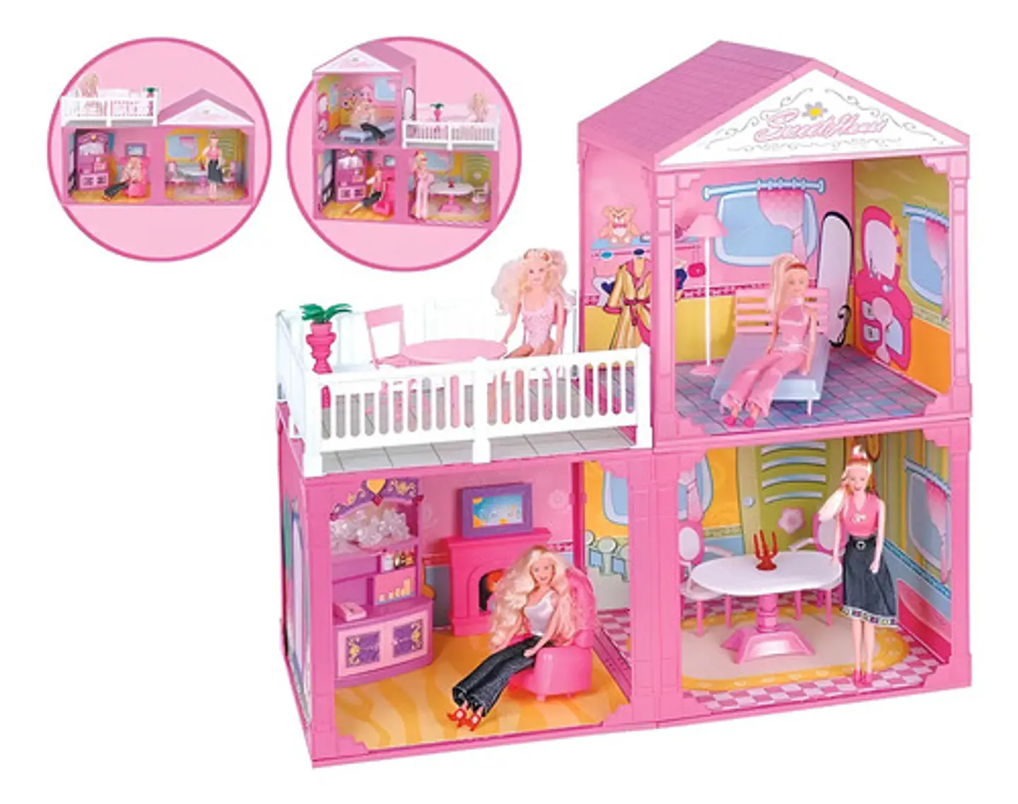 Casa Muñecas 80cm Bonny Luz Sonido Muñeca Accesorios K229 Fucsia 3
