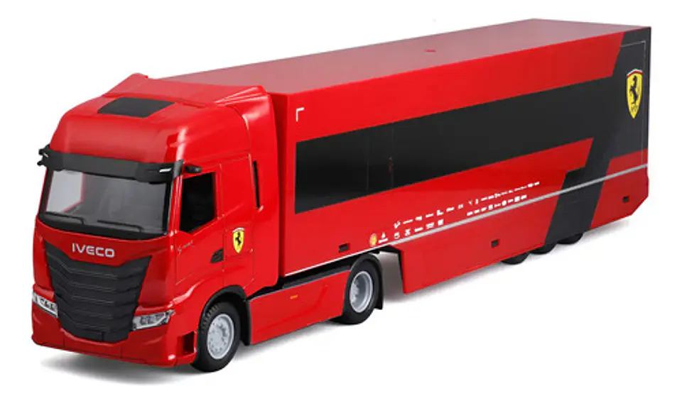 Tráiler Sfr Iveco Cab + Auto Sf-24 2024 Escala 1:43 Leclerc - Rojo 1