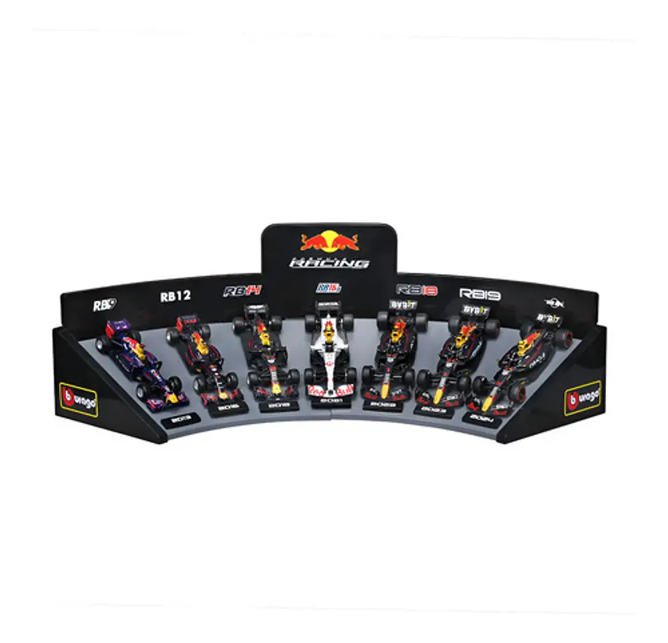 Miniaturas F1 Red Bull 7 Cars 1/43 Bburago En Acrílico 1