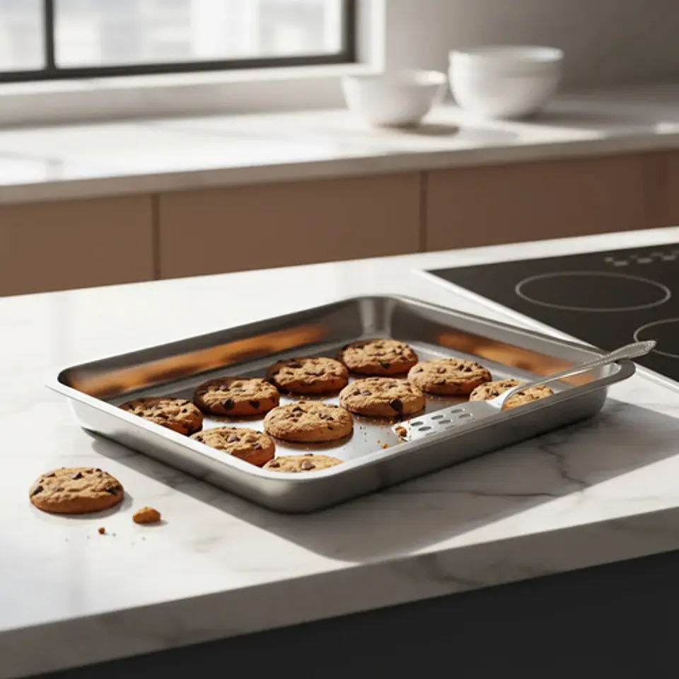 Bandeja Rectangular Acero Inoxidable Para Galletas 36 X 27 1