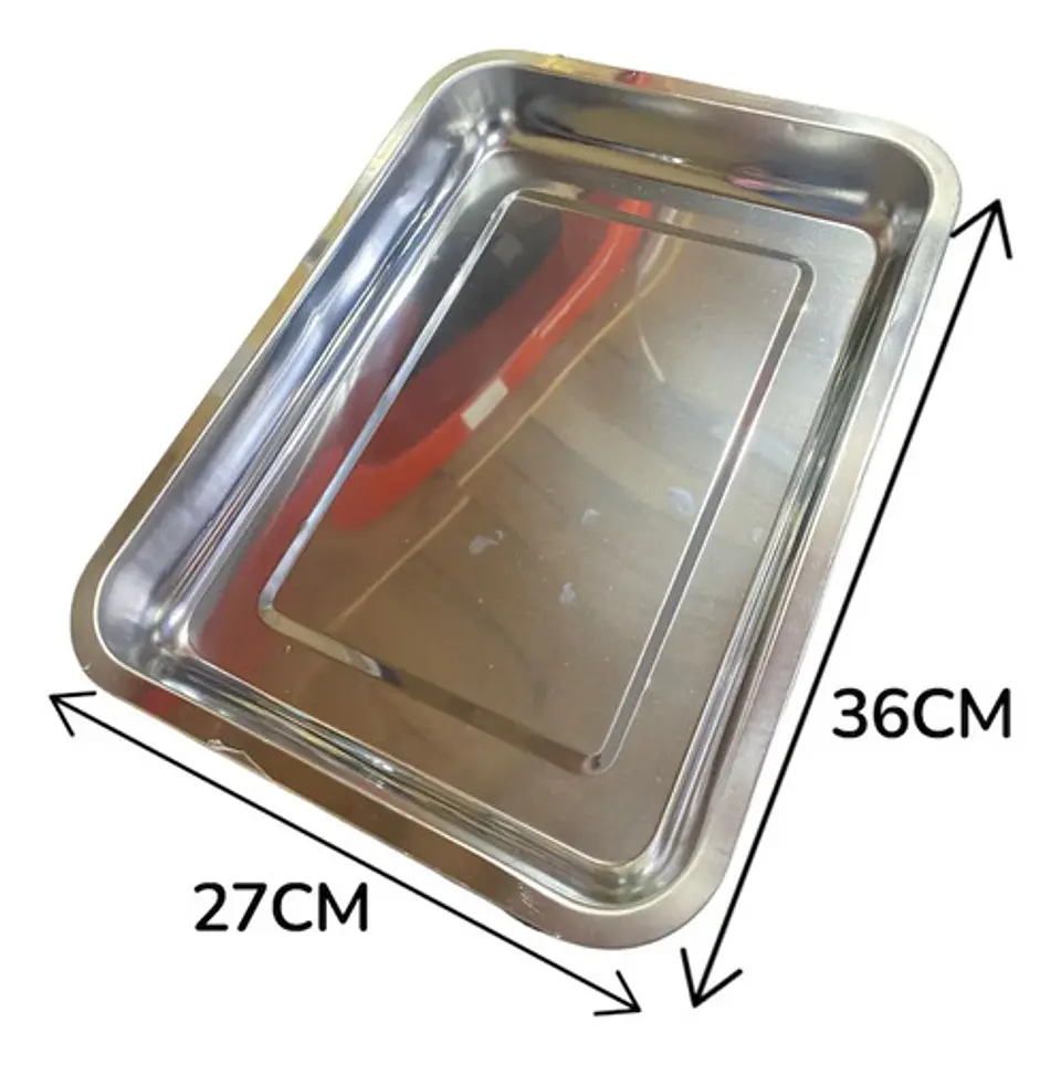 Bandeja Rectangular Acero Inoxidable Para Galletas 36 X 27 3