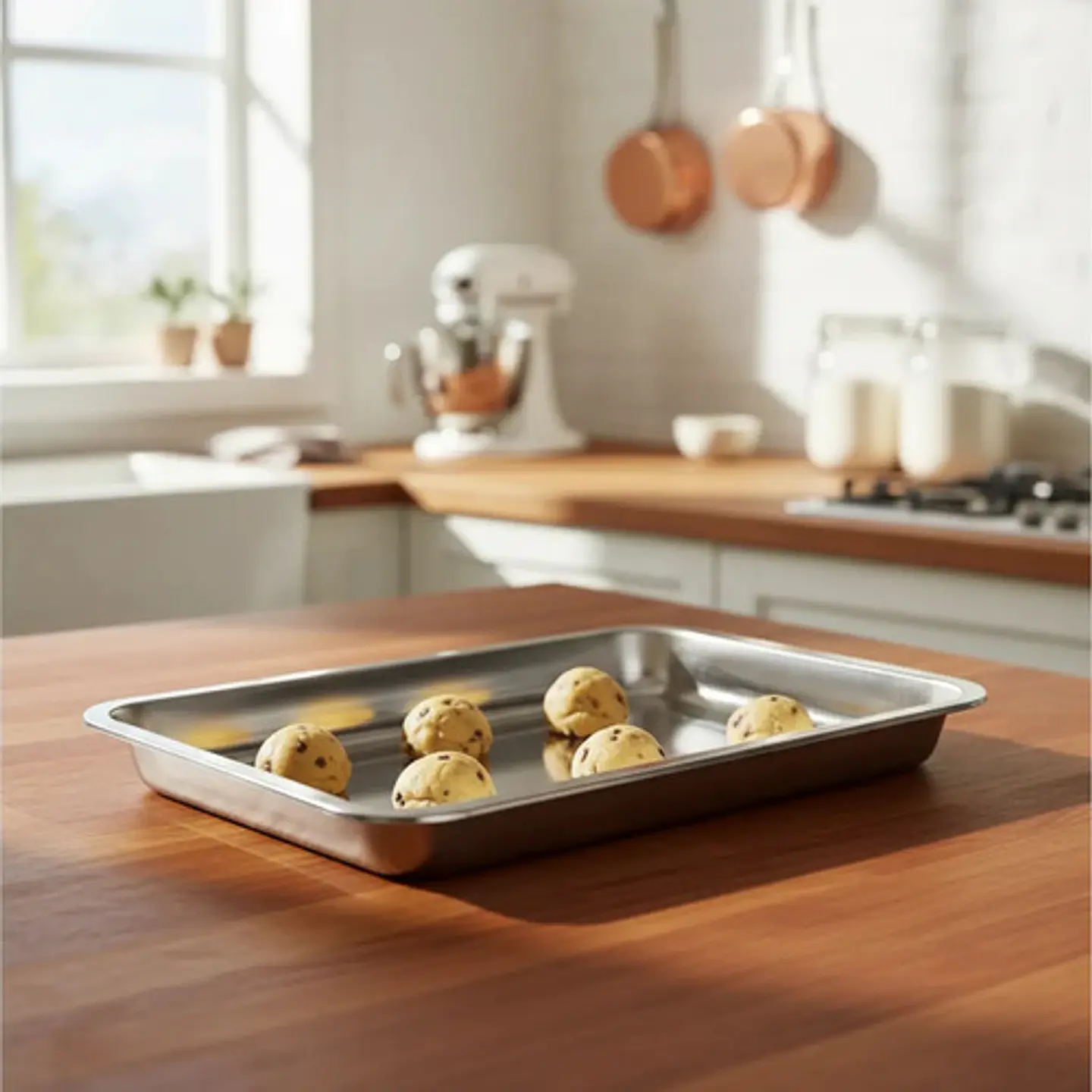 Bandeja Rectangular Acero Inoxidable Para Galletas 36 X 27 5