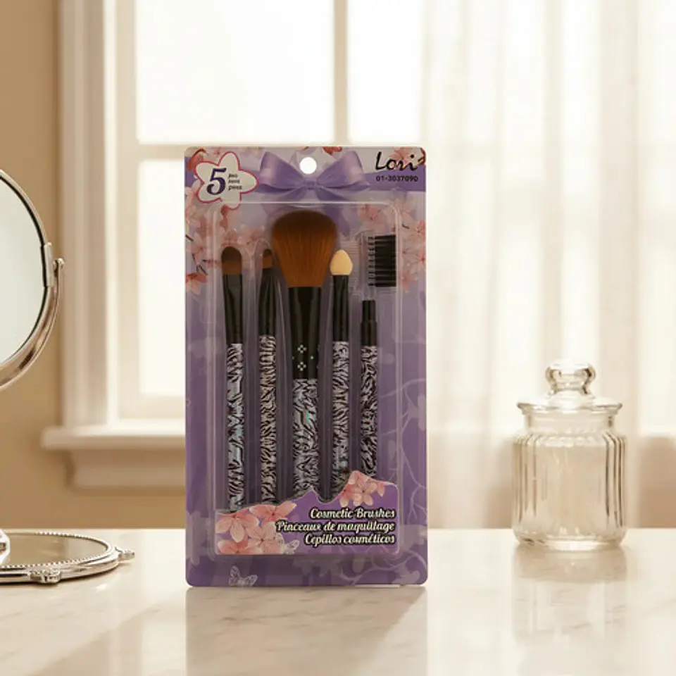 Set De 5 Brochas De Maquillaje Lori Animal Print 2