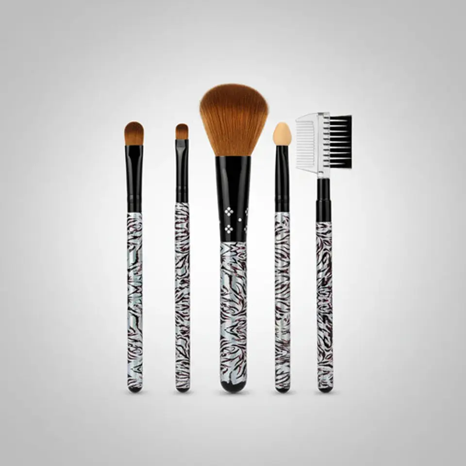 Set De 5 Brochas De Maquillaje Lori Animal Print 4