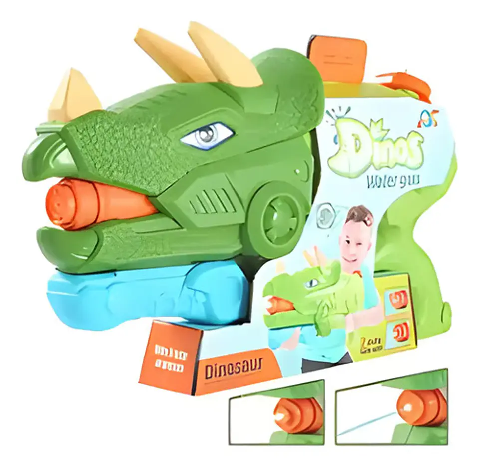 Pistola De Agua Lanzador En Forma  Dinosaurio Juguete Playa 1