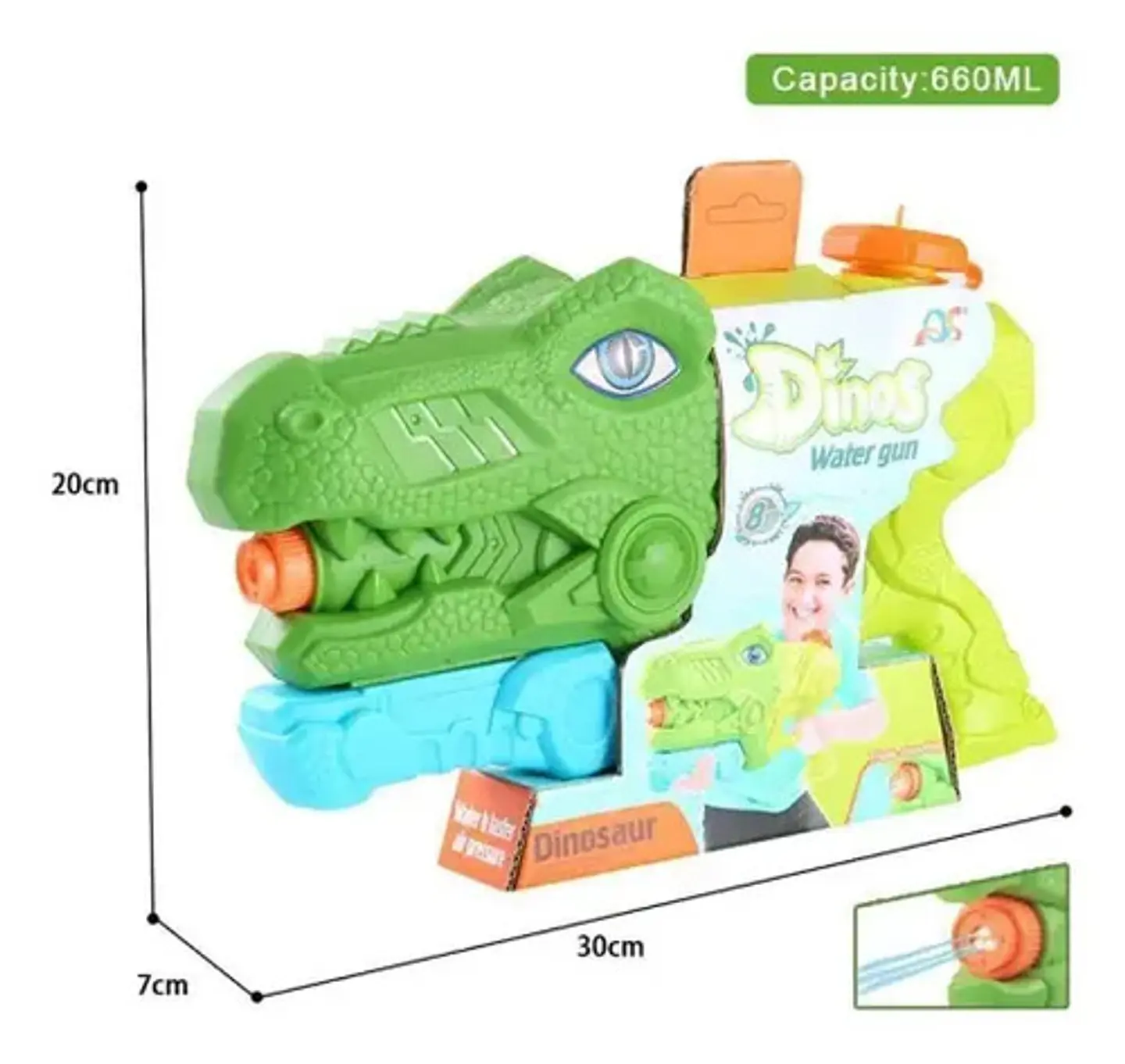 Pistola De Agua Lanzador En Forma  Dinosaurio Juguete Playa 5