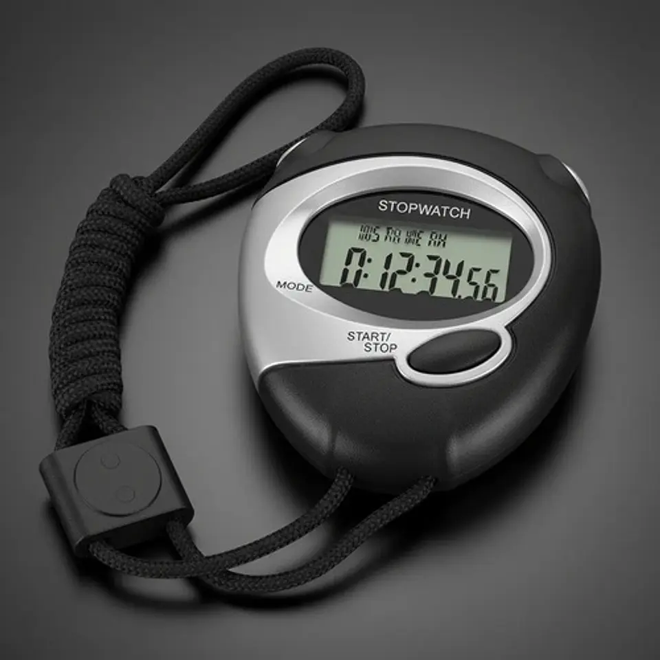 Cronómetro Deportivo Digital Herweg 8910-034, Negro Y Gris 1