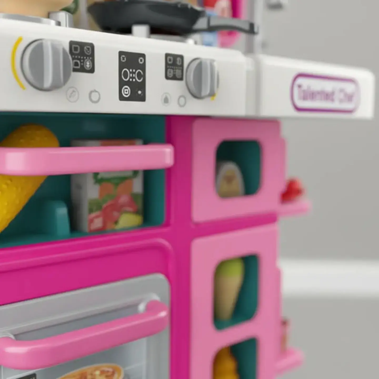 Cocina Infantil Con Agua Luz Sonido Vapor 104 Accesorios Rosa Chicle 4